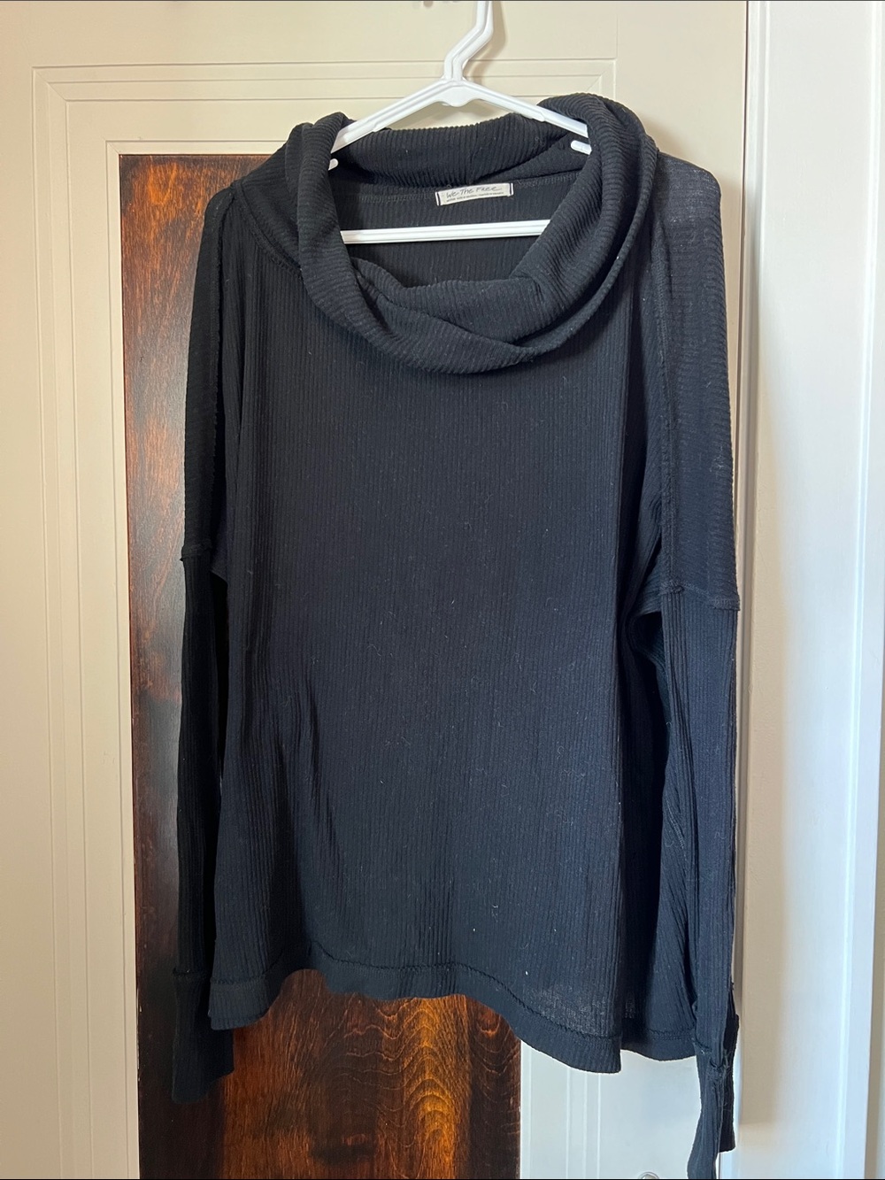 We The Free Black Cowl Neck Sweater